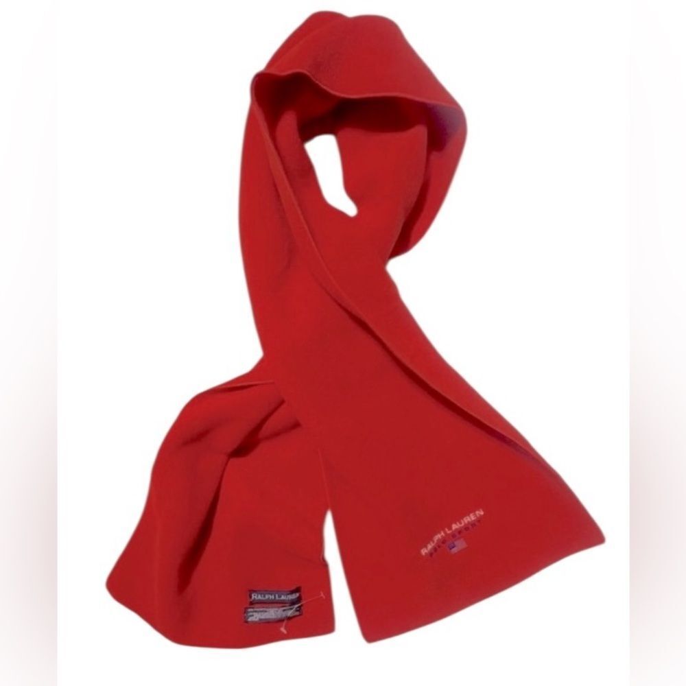 Ralph Lauren Polo Sport Vintage Orange Scarf 11” x 65” Approximately. Super Soft